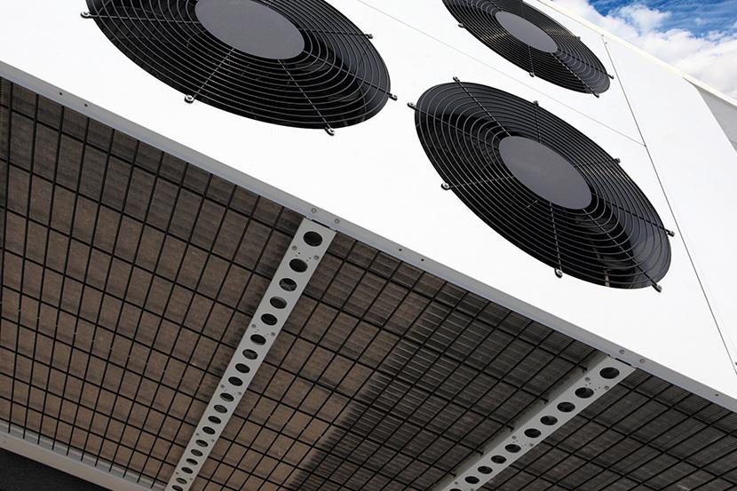 clouseup of large air conditioning system